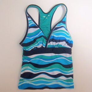 FREE COUNTRY T-Back Swirl Tankini Top